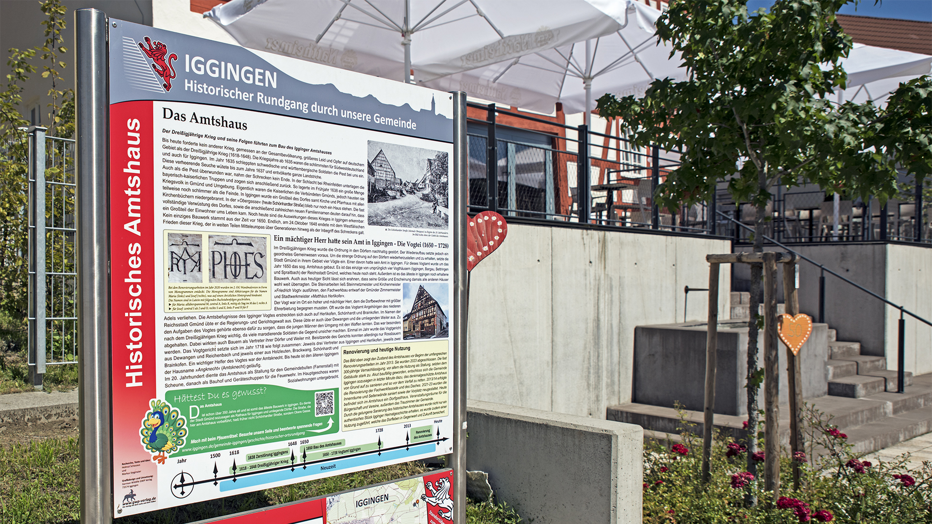 Beispielschild für historischer Ortsrundgang