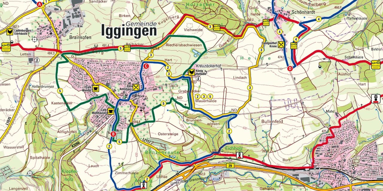 Wanderkarte Gemeinde Iggingen
